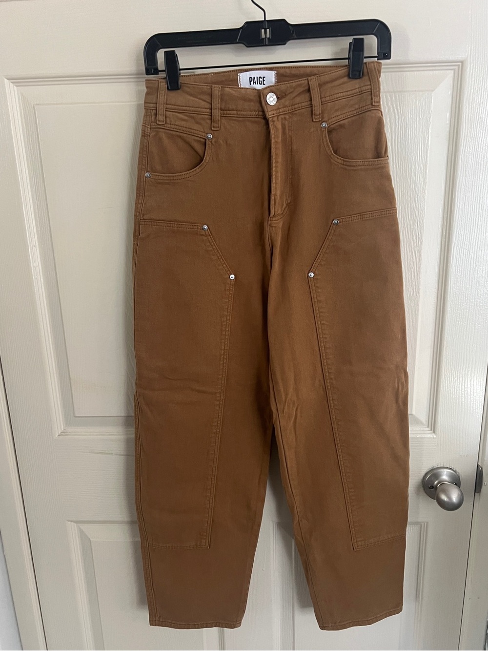 Tan Paige Barrel Pants